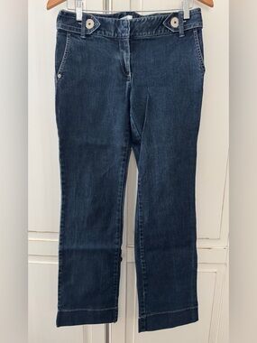 LOFT Dark Blue Boot Cut Trouser Jeans